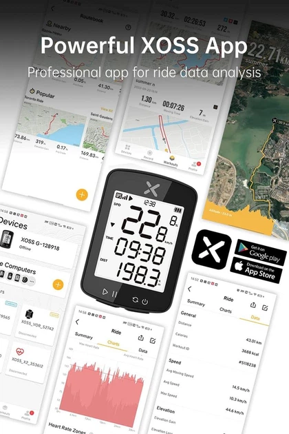 Велосипедный компьютер Xoss G Gen2 с GPS, IPX7, Strava, Bluetooth 5.0 - изображение 6