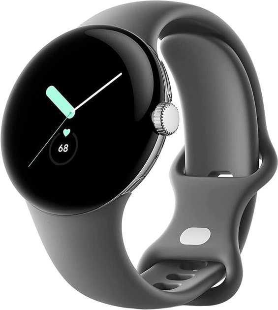 Смарт-часы Google Pixel Watch WiFi Silver Charcoal (GA03305-DE) - изображение 1