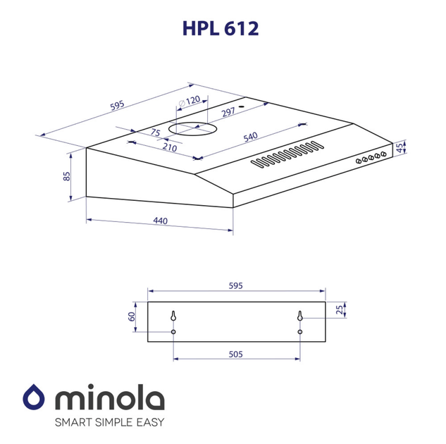 Вытяжка плоская Minola HPL 612 IV - изображение 10
