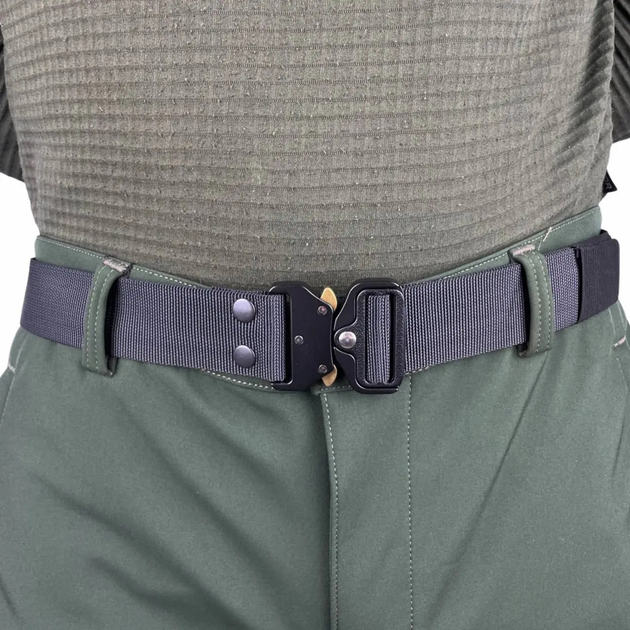 Ремінь тактичний Tactical Belt 150х4 см Чорний - зображення 2