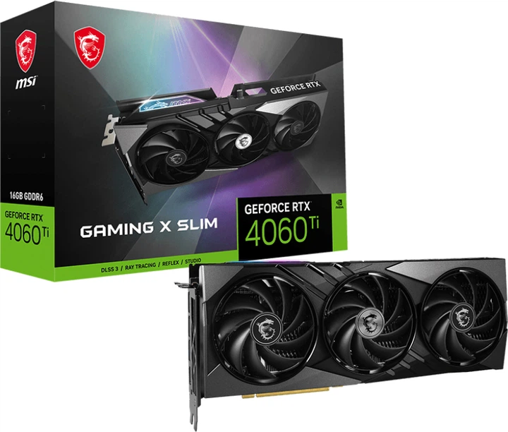 Karta graficzna MSI PCI-Ex GeForce RTX 4060 Ti Gaming X Slim 16GB GDDR6 (128bit) (2685/18000) (HDMI, 3 x DisplayPort) (RTX 4060 Ti GAMING X SLIM 16G) - Zdjęcie 5 Karta graficzna MSI PCI-Ex GeForce RTX 4060 Ti Gaming X Slim 16GB GDDR6 (128bit) (2685/18000) (HDMI, 3 x DisplayPort) (RTX 4060 Ti GAMING X SLIM 16G) - obraz 5