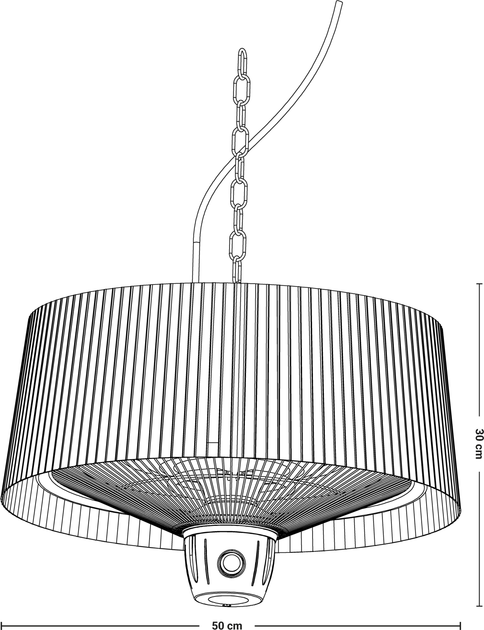 Promiennik podczerwieni Sunred ARTIX C-HB Heater, Artix Compact Bright Hanging, moc 1500 W czarny (8718801857656) - obraz 4