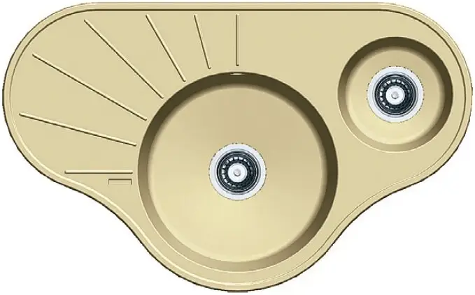 Кухонна мийка Fabiano Arc 94x58x15 Cream 8221.201.0278 - Фото 1 Кухонна мийка Fabiano Arc 94x58x15 Cream 8221.201.0278 - зображення 1
