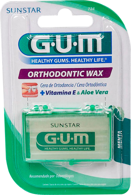 Ortodontyczny wosk GUM 724 Cera Ortodoncia Mentolada Con Espejo 10 g (70942507240) - obraz 1