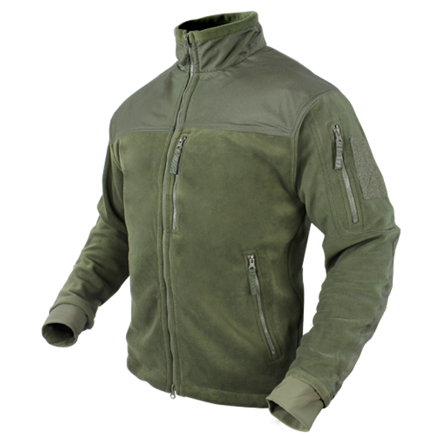 Тактическая флисовая кофта Condor ALPHA Mirco Fleece Jacket 601 XX-Large, Олива (Olive) - изображение 1