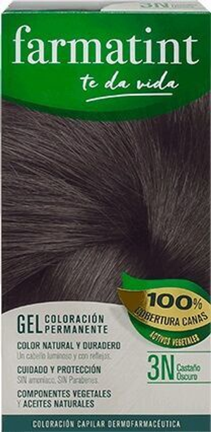 Farba kremowa z utleniaczem do włosów Farmatint Permanent Color Gel 3N Dark Brown 150 ml (8470001791849) - obraz 1