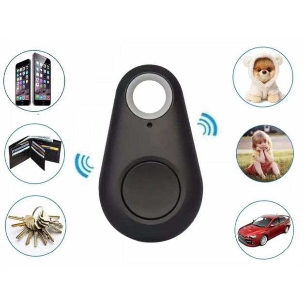 Трекер GPS брелок для відстеження собак та котів Чорний - зображення 2