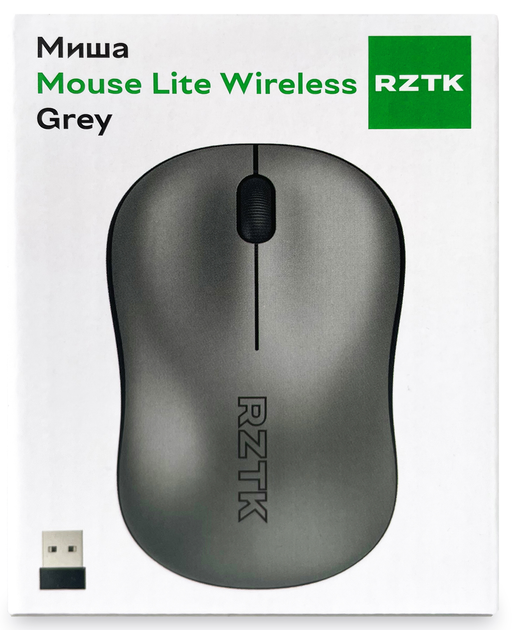 Миша RZTK Mouse Lite Wireless Grey - зображення 12