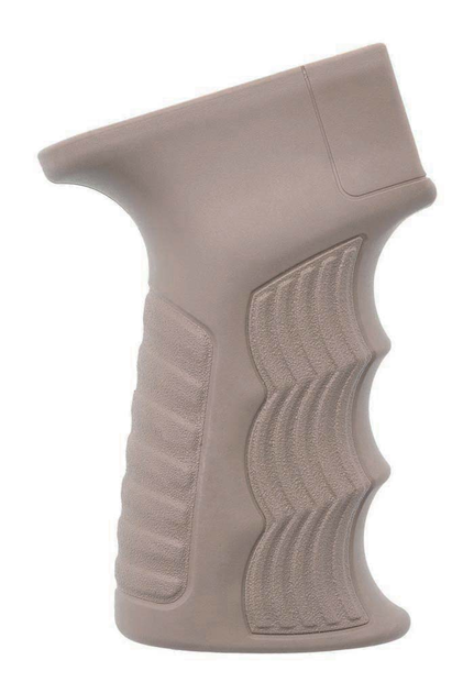 Пістолетна рукоятка DLG Tactical (DLG-098) для АК-47/74 (полімер) гумова, койот - зображення 1