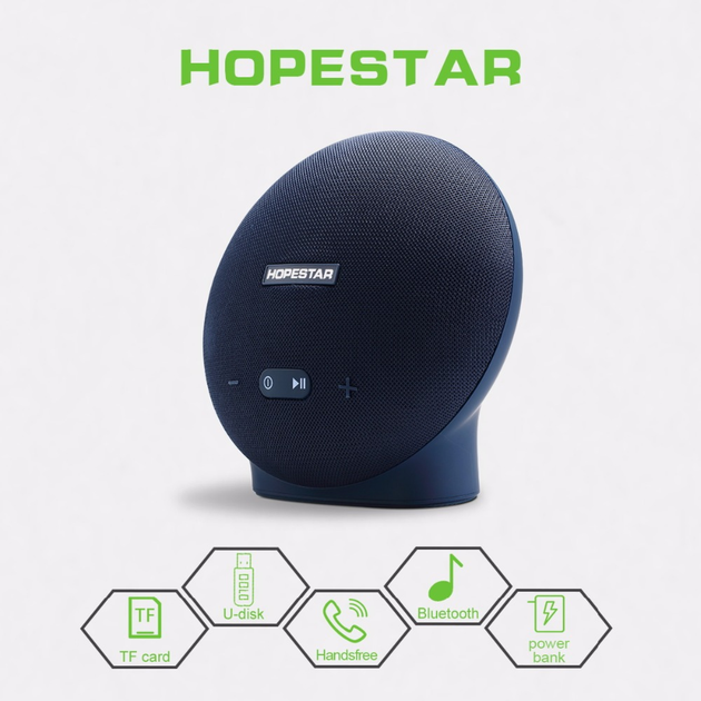 Портативна акустична колонка Hopestar H21, navy - зображення 4