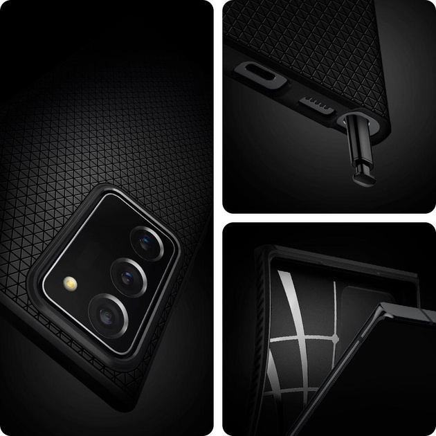Чохол Spigen Liquid Air для Samsung Galaxy Note 20 Ultra Matte Black (ACS01392) - зображення 7