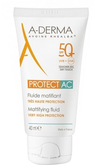 Krem przeciwsłoneczny A-Derma Protect AC Mattifying Fluid SPF50 + 40 ml (3282770072754) - obraz 1