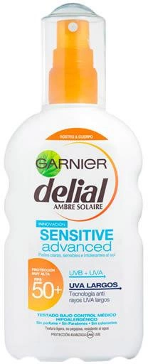 Сонцезахисний спрей Garnier Delial Sensitive Advanced Spray SPF50 200 мл (3600540556622) - зображення 1