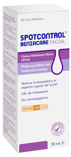 Крем для обличчя Benzacare Spotcontrol Moisturising Face Cream SPF30 50 мл (5020465201625) - зображення 1