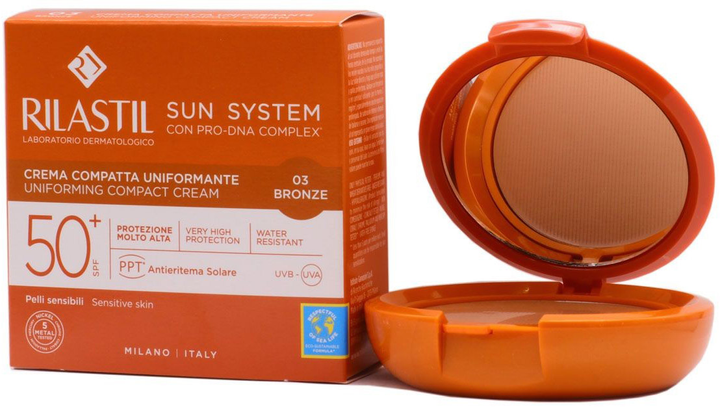 Podkład Rilastil Sun System Uniform Compact Cream SPF50 + Shade 03 Bronze 10 g (8050444859346) - obraz 1
