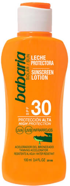 Сонцезахисний лосьйон Babaria Sunscreen Lotion With Aloe Vera SPF30 100 мл (8410412000390) - зображення 1