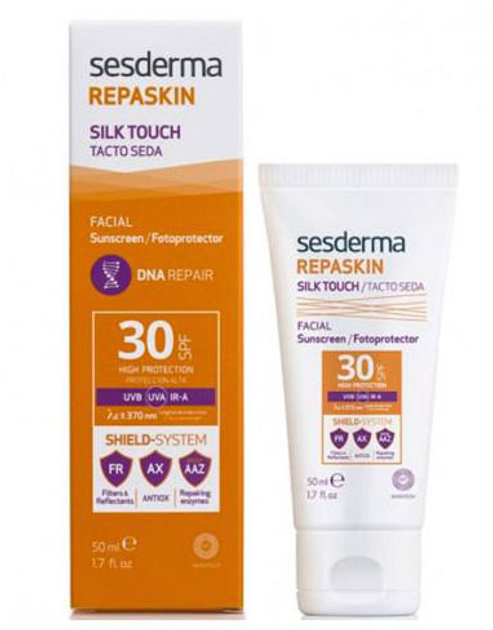 Сонцезахисний крем Sesderma Repaskin Facial SPF30 Tacto Seda 50 мл (8429979426208) - зображення 1