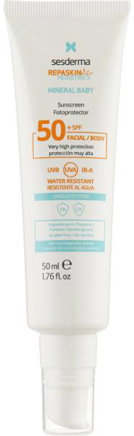 Emulsja stanowiąca fotoprotektor Sesderma Repaskin Pediatric Mineral Baby SPF50 50 ml (8429979446510) - obraz 1