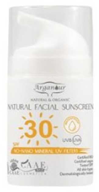 Сонцезахисний крем Arganour Natural & Organic Facial Sunscreen SPF30 50 мл (8435438600423) - зображення 1
