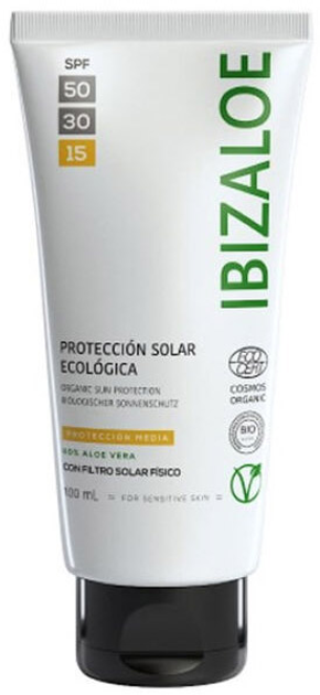 Krem do twarzy Ibizaloe Ecological Sun Protection SPF15 100 ml (8436010009481) - obraz 1