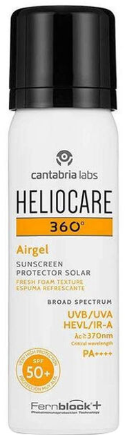 Сонцезахисна пінка Heliocare 360 SPF50+ Airgel Face 60 мл (8470001679871) - зображення 1