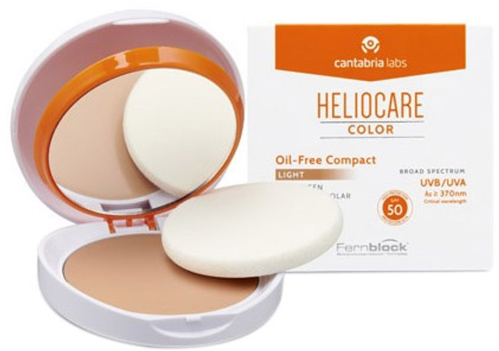 Puder Heliocare Color Oil Free Compact Make Up SPF50 Light 10 g (8470002029231) - obraz 1