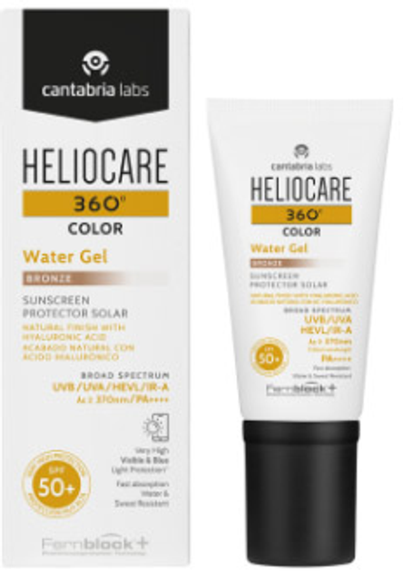 Сонцезахисний гель Heliocare Water gel 360 Colour Bronze SPF50+ 50 мл (8470002044289) - зображення 1