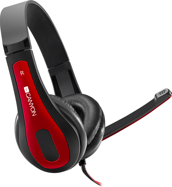 Навушники Canyon HSC-1 Black-Red (CNS-CHSC1BR) - зображення 3