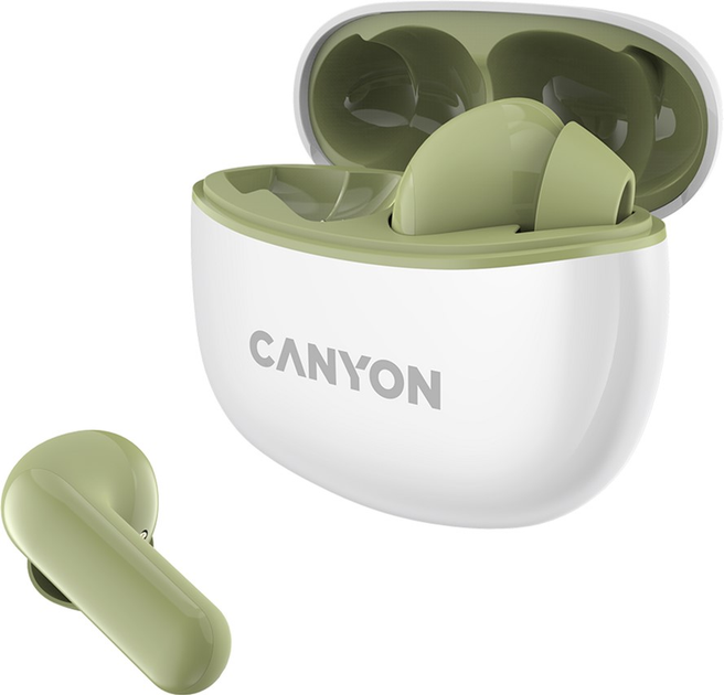 Бездротові навушники Canyon TWS-5 Green (CNS-TWS5GR) - зображення 3