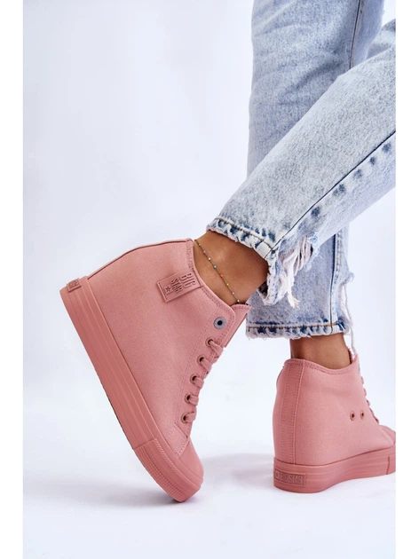 Sneakersy damskie na koturnie Big Star LL274036 36 Różowe (5900714605810) - obraz 5