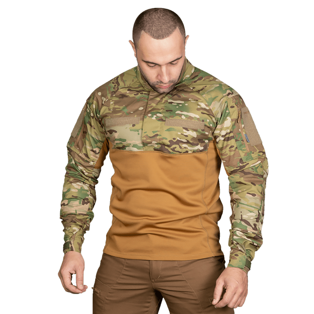Рубашка тактическая полевая износостойкая летне-весенняя рубашка KOMBAT (XL) Multicam/Койот (SK-N7018(XL)S) - изображение 2