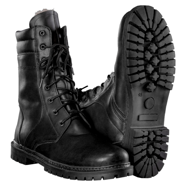 Берці польові зносостійкі черевики для силових структур KOMBAT 36 Чорний (SK-N37436S) - зображення 1