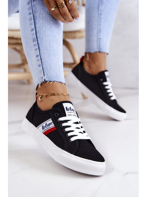 Жіночі кеди низькі Lee Cooper LCW-22-31-0832L 41 Чорні (5904292104369) - зображення 5