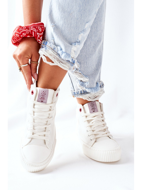 Жіночі кеди високі Cross Jeans II2R4022 39 Білі (8697319154375) - зображення 5