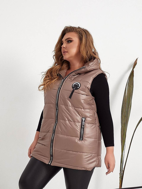 Жилетка женская с капюшоном G&M k-101336 56-58 Размер цвет Мокко от ...