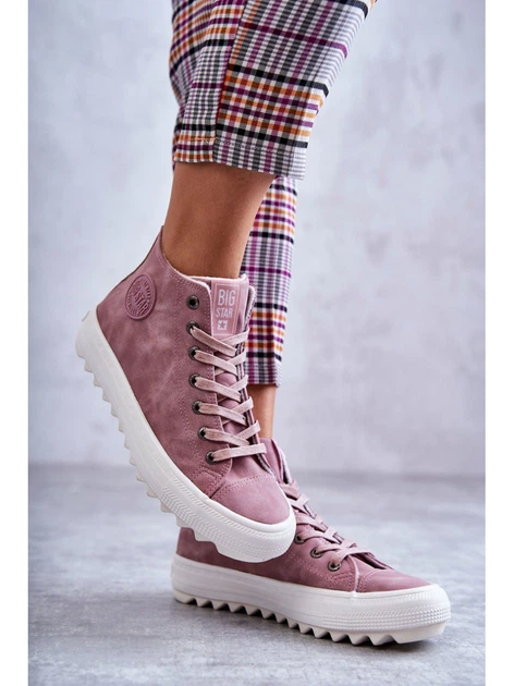 Tenisówki damskie wysokie Big Star EE274113 40 Różowe (5900714132477) - obraz 6