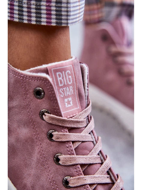 Tenisówki damskie wysokie Big Star EE274113 40 Różowe (5900714132477) - obraz 7