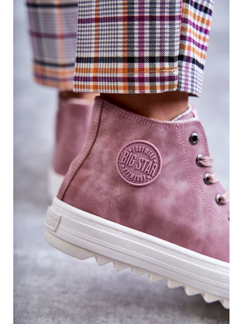 Tenisówki damskie wysokie Big Star EE274113 40 Różowe (5900714132477) - obraz 8