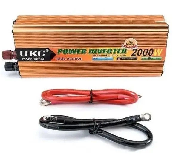 Перетворювач напруги, автомобільний інвертор 12V 2000W AC/DC SSK, Power Inverter - изображение 2