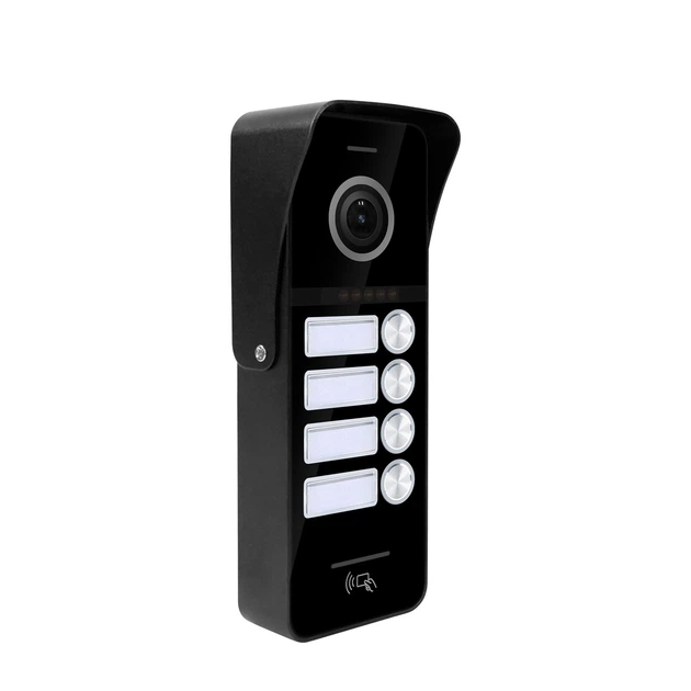 Вызывная панель домофона со встроенным считывателем карт SEVEN CP-7504/4 RFID black - зображення 4
