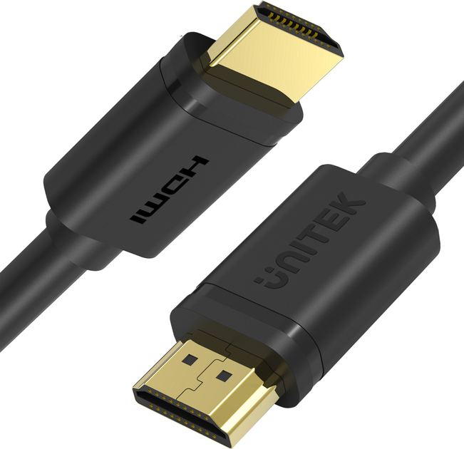 Kabel Unitek Basic HDMI v2.0 Złoty 3 m Czarny (Y-C139M) - obraz 1