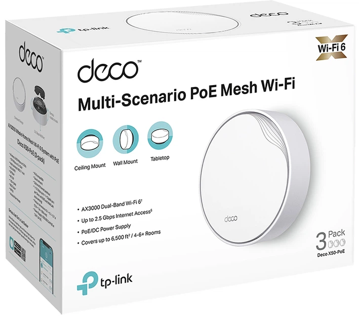 Router TP-LINK Deco X50-PoE (3-pack) - obraz 8