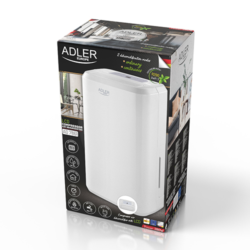 Компрессорный осушитель воздуха Adler AD 7861 10л/24ч LCD - Фото 7 Компрессорный осушитель воздуха Adler AD 7861 10л/24ч LCD - изображение 7