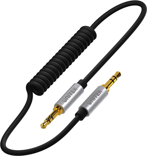 Kabel Unitek TWIST miniJack 3,5 mm 1,5 m Czarny (Y-C932ABK) - obraz 1