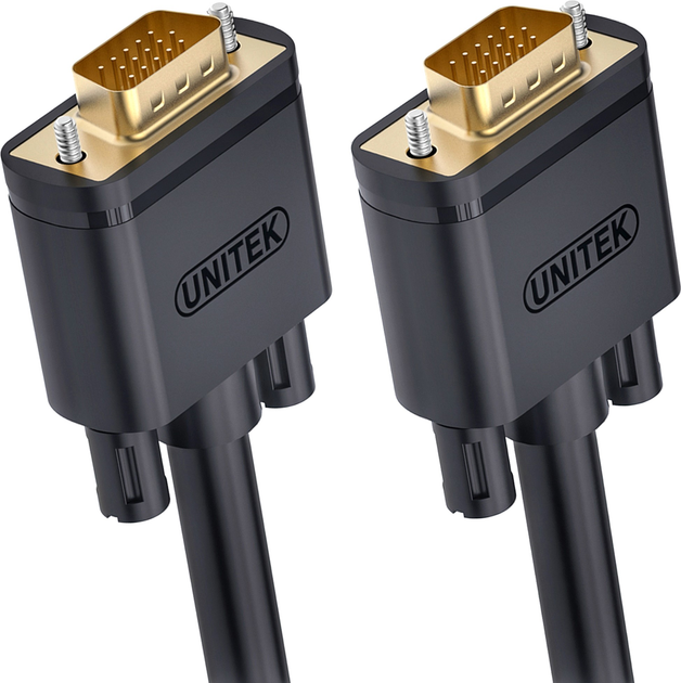 Kabel Unitek Premium VGA HD15 M/M 8 m Czarny (Y-C512G) - obraz 1