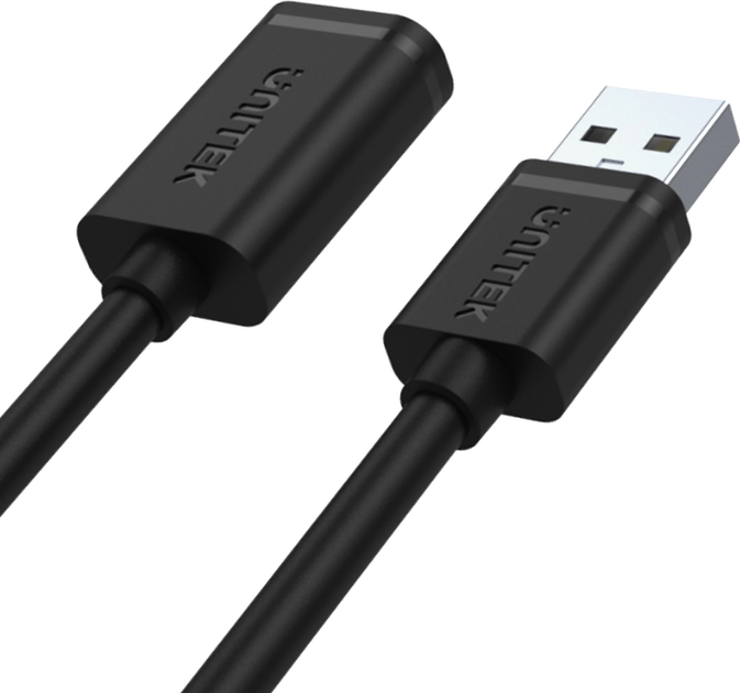 Kabel Unitek USB 2.0 AM-AF 3 m Czarny (Y-C417GBK) - obraz 2