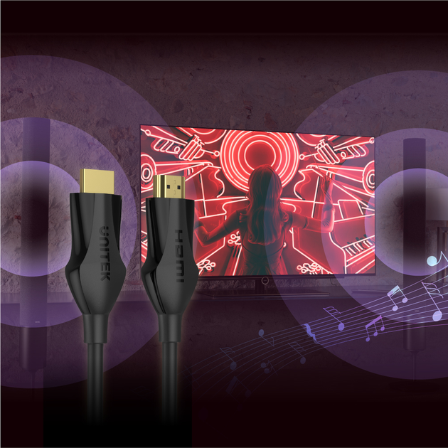 Kabel Unitek HDMI - HDMI 2.1 8K, 4K 120 Hz 1 m (C11060BK-1M) - obraz 6