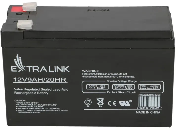 Akumulator EXTRALINK AGM 12V 9Ah (EX.16569) - Zdjęcie 1 Akumulator EXTRALINK AGM 12V 9Ah (EX.16569) - obraz 1