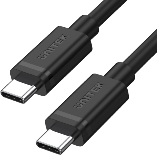Kabel Unitek USB Type-C do USB Type-C 1 m Czarny (Y-C477BK) - obraz 1
