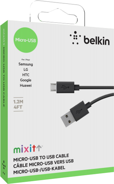 Kabel Belkin Mixit Up Micro-USB do USB ChargeSync Czarny (F2CU012BT3M-BLK) - obraz 2